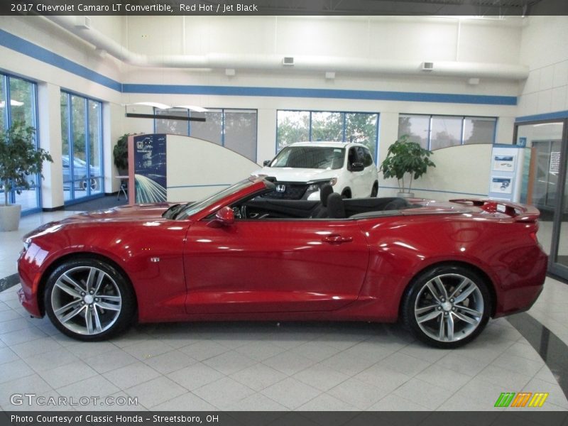 Red Hot / Jet Black 2017 Chevrolet Camaro LT Convertible