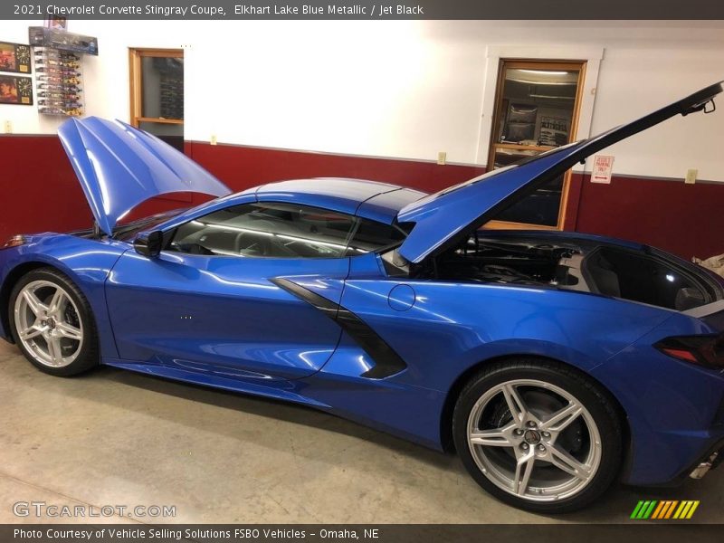 Elkhart Lake Blue Metallic / Jet Black 2021 Chevrolet Corvette Stingray Coupe