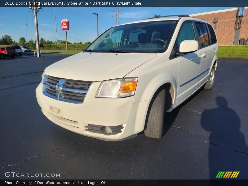 Stone White / Dark Slate Gray/Light Shale 2010 Dodge Grand Caravan SXT