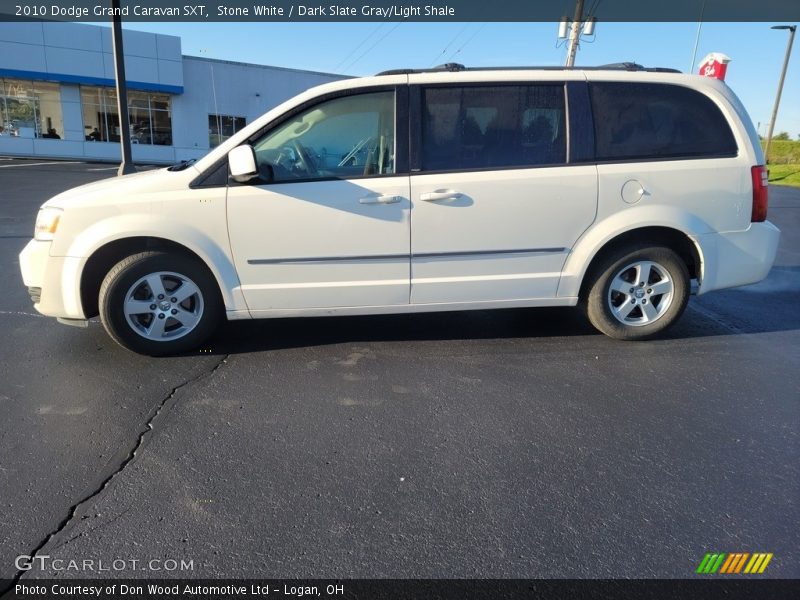 Stone White / Dark Slate Gray/Light Shale 2010 Dodge Grand Caravan SXT