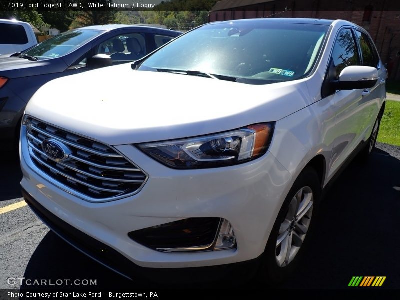 White Platinum / Ebony 2019 Ford Edge SEL AWD