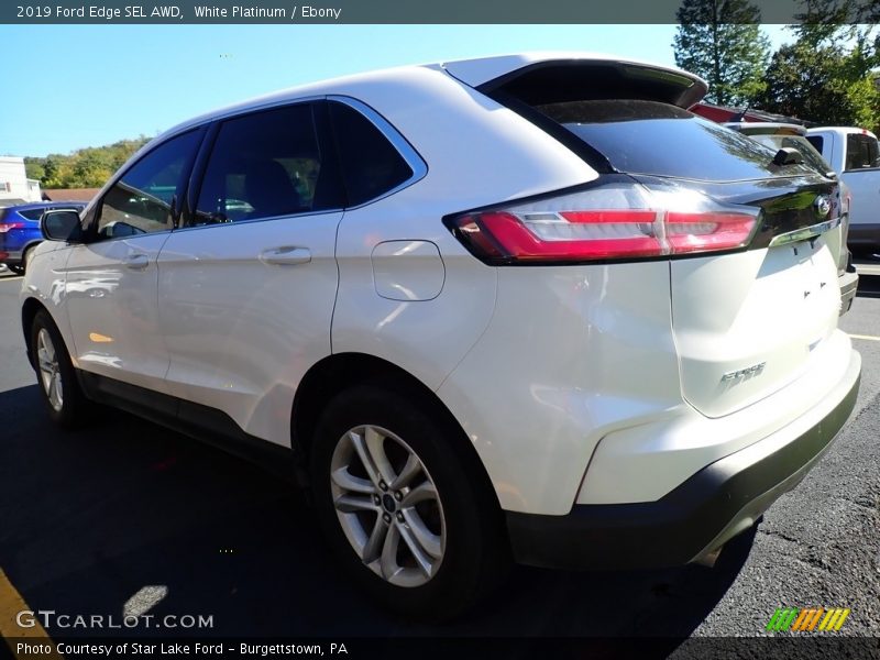 White Platinum / Ebony 2019 Ford Edge SEL AWD