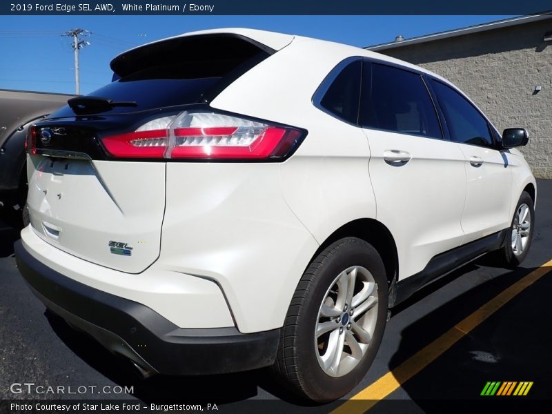 White Platinum / Ebony 2019 Ford Edge SEL AWD