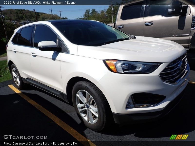 White Platinum / Ebony 2019 Ford Edge SEL AWD