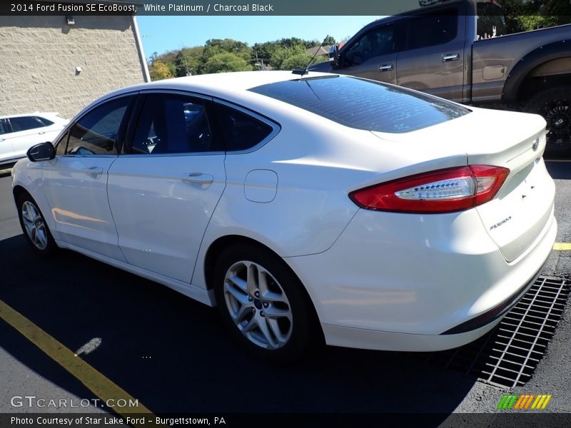 White Platinum / Charcoal Black 2014 Ford Fusion SE EcoBoost