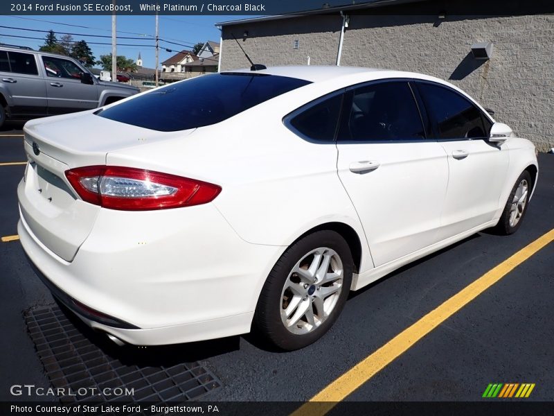 White Platinum / Charcoal Black 2014 Ford Fusion SE EcoBoost