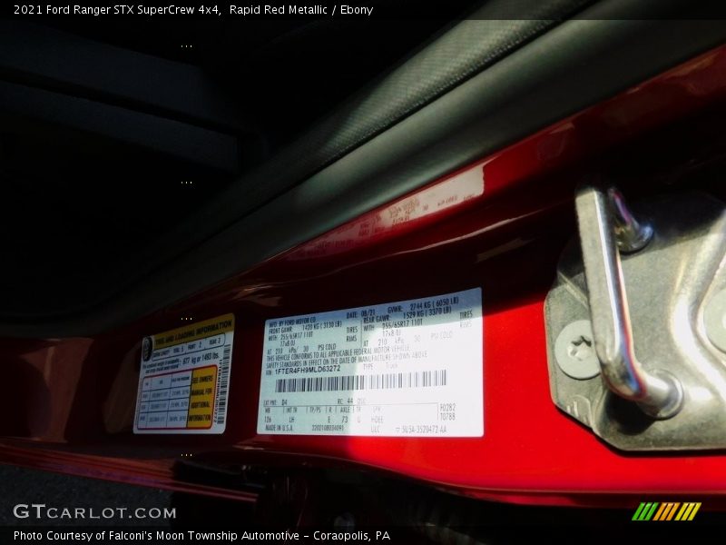 Rapid Red Metallic / Ebony 2021 Ford Ranger STX SuperCrew 4x4