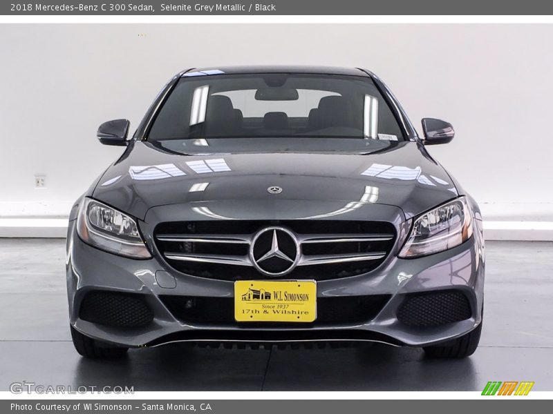 Selenite Grey Metallic / Black 2018 Mercedes-Benz C 300 Sedan