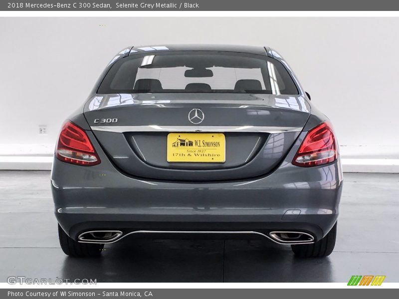 Selenite Grey Metallic / Black 2018 Mercedes-Benz C 300 Sedan