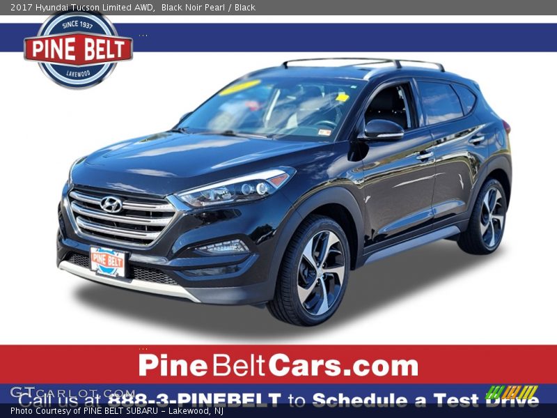 Black Noir Pearl / Black 2017 Hyundai Tucson Limited AWD