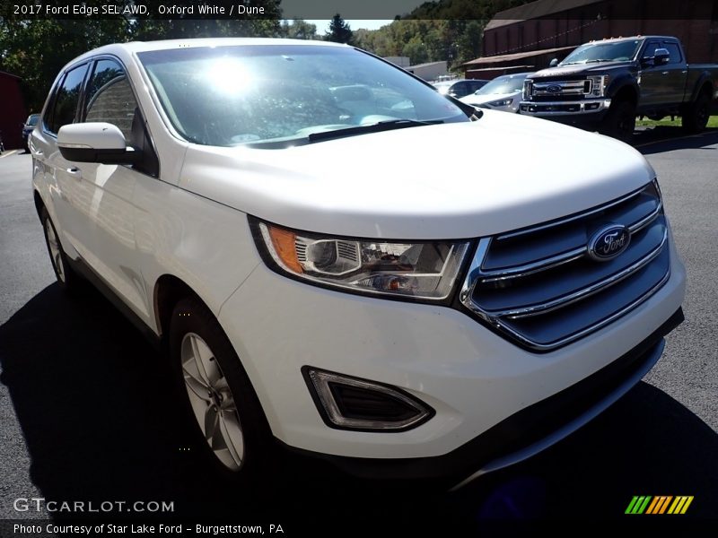 Oxford White / Dune 2017 Ford Edge SEL AWD