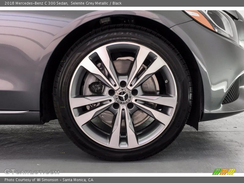 Selenite Grey Metallic / Black 2018 Mercedes-Benz C 300 Sedan
