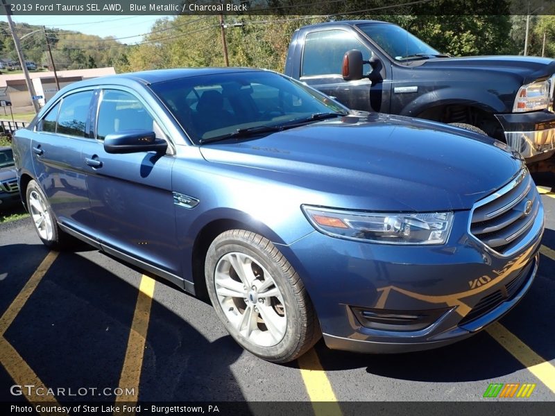 Blue Metallic / Charcoal Black 2019 Ford Taurus SEL AWD