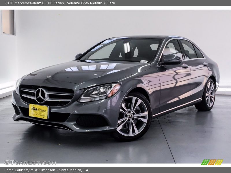 Selenite Grey Metallic / Black 2018 Mercedes-Benz C 300 Sedan
