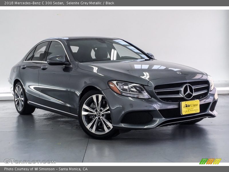 Selenite Grey Metallic / Black 2018 Mercedes-Benz C 300 Sedan