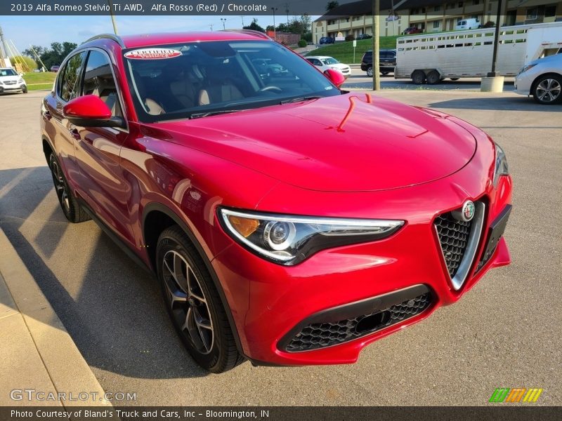 Alfa Rosso (Red) / Chocolate 2019 Alfa Romeo Stelvio Ti AWD