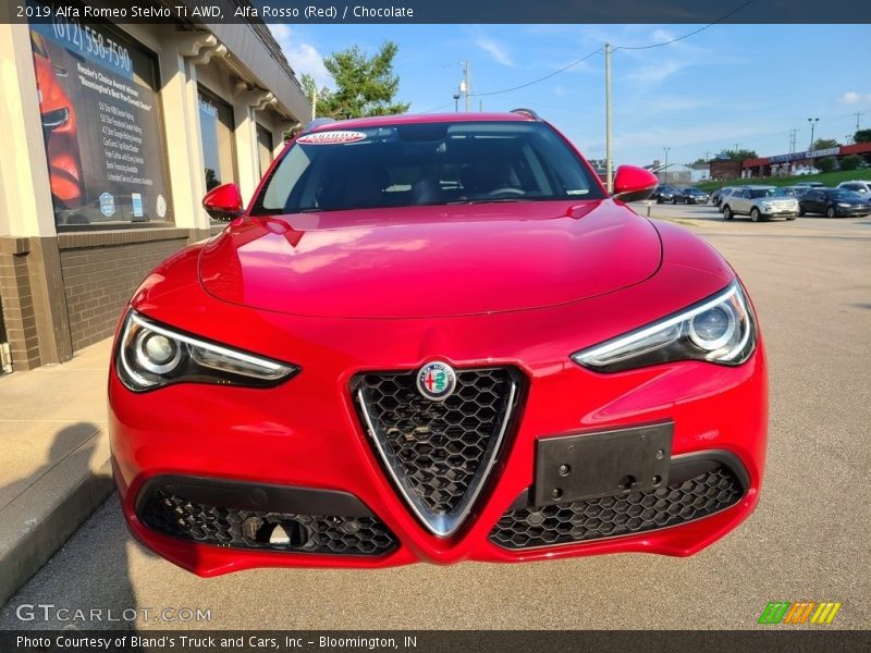 Alfa Rosso (Red) / Chocolate 2019 Alfa Romeo Stelvio Ti AWD