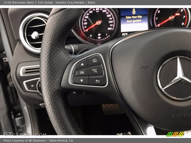 Selenite Grey Metallic / Black 2018 Mercedes-Benz C 300 Sedan