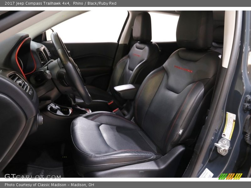 Rhino / Black/Ruby Red 2017 Jeep Compass Trailhawk 4x4