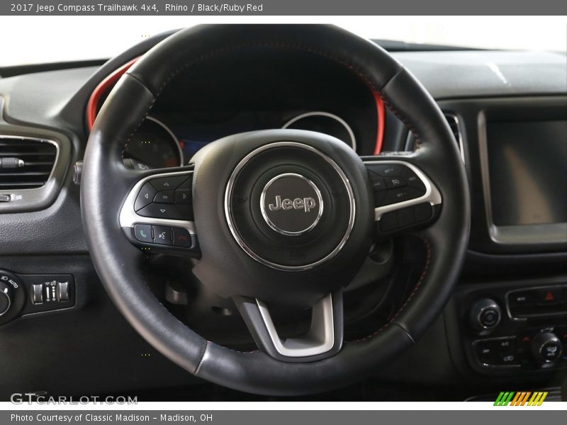 Rhino / Black/Ruby Red 2017 Jeep Compass Trailhawk 4x4