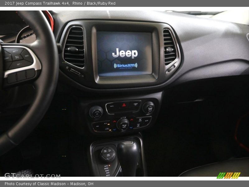 Rhino / Black/Ruby Red 2017 Jeep Compass Trailhawk 4x4