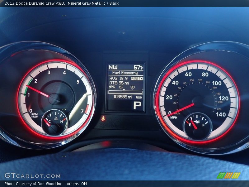 Mineral Gray Metallic / Black 2013 Dodge Durango Crew AWD