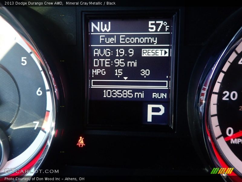 Mineral Gray Metallic / Black 2013 Dodge Durango Crew AWD