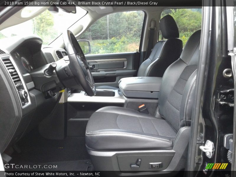 Brilliant Black Crystal Pearl / Black/Diesel Gray 2018 Ram 1500 Big Horn Crew Cab 4x4