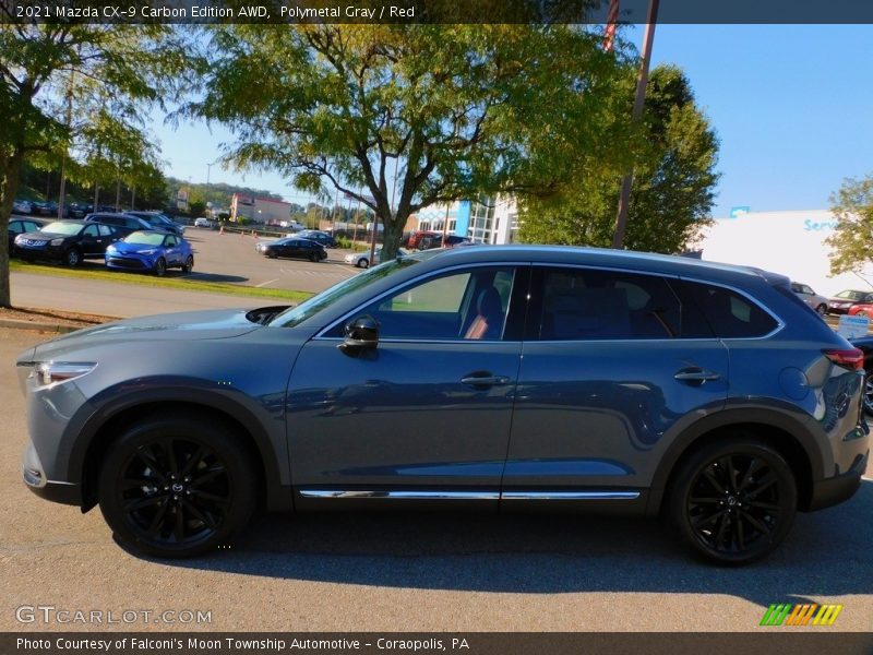 Polymetal Gray / Red 2021 Mazda CX-9 Carbon Edition AWD