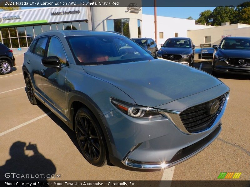 Polymetal Gray / Red 2021 Mazda CX-9 Carbon Edition AWD