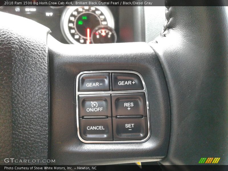 Brilliant Black Crystal Pearl / Black/Diesel Gray 2018 Ram 1500 Big Horn Crew Cab 4x4