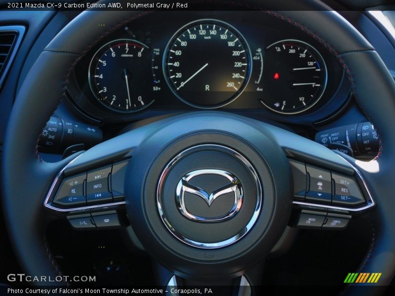 Polymetal Gray / Red 2021 Mazda CX-9 Carbon Edition AWD