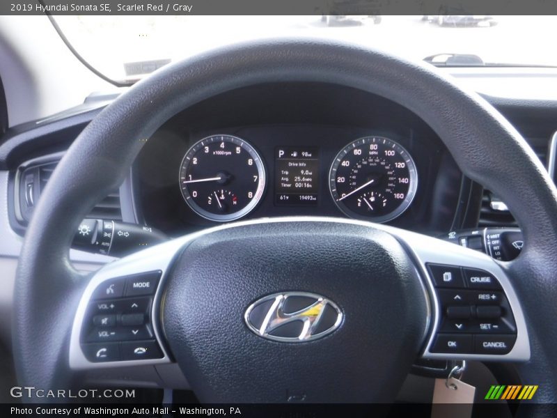 Scarlet Red / Gray 2019 Hyundai Sonata SE