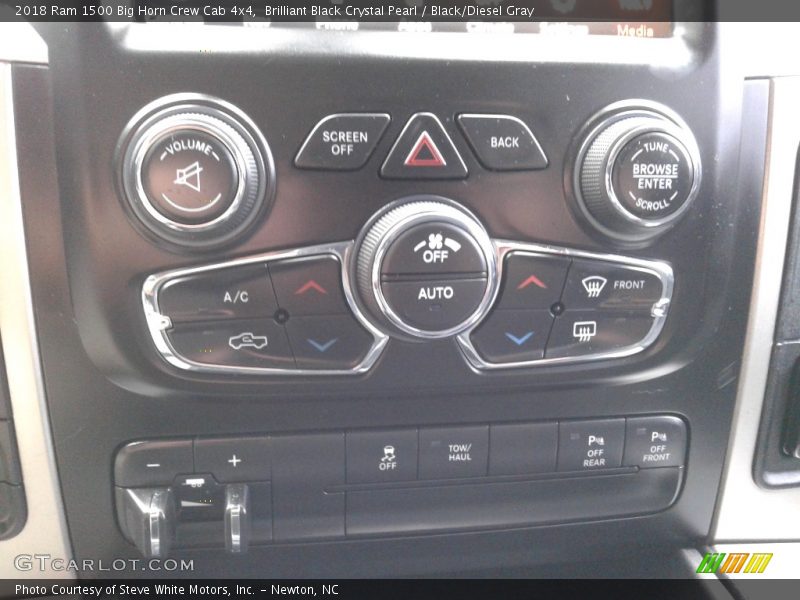 Brilliant Black Crystal Pearl / Black/Diesel Gray 2018 Ram 1500 Big Horn Crew Cab 4x4