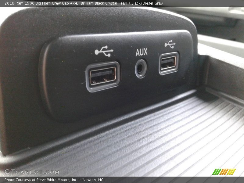Brilliant Black Crystal Pearl / Black/Diesel Gray 2018 Ram 1500 Big Horn Crew Cab 4x4