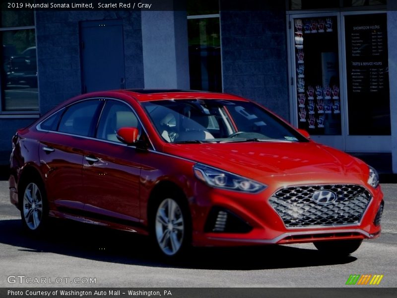 Scarlet Red / Gray 2019 Hyundai Sonata Limited