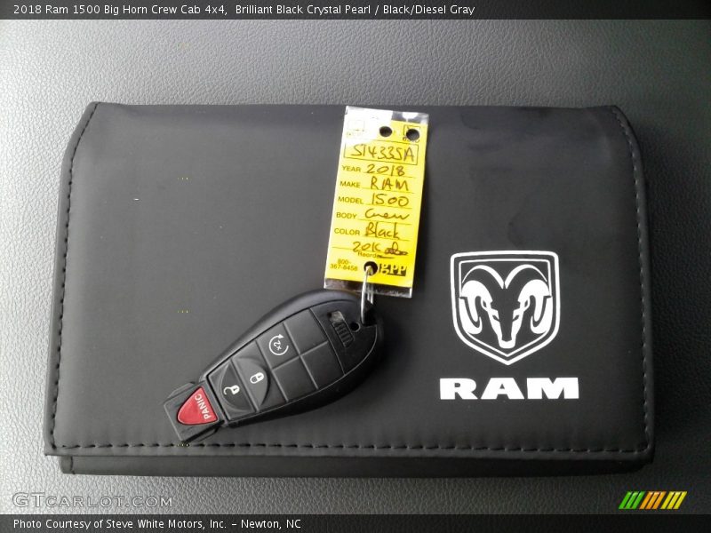 Brilliant Black Crystal Pearl / Black/Diesel Gray 2018 Ram 1500 Big Horn Crew Cab 4x4