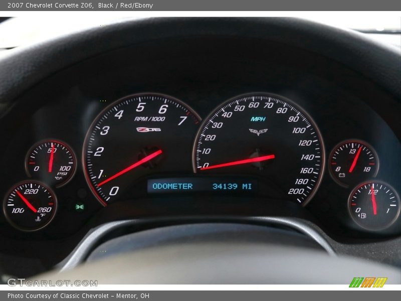 Black / Red/Ebony 2007 Chevrolet Corvette Z06