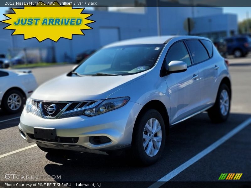 Brilliant Silver / Black 2012 Nissan Murano S AWD