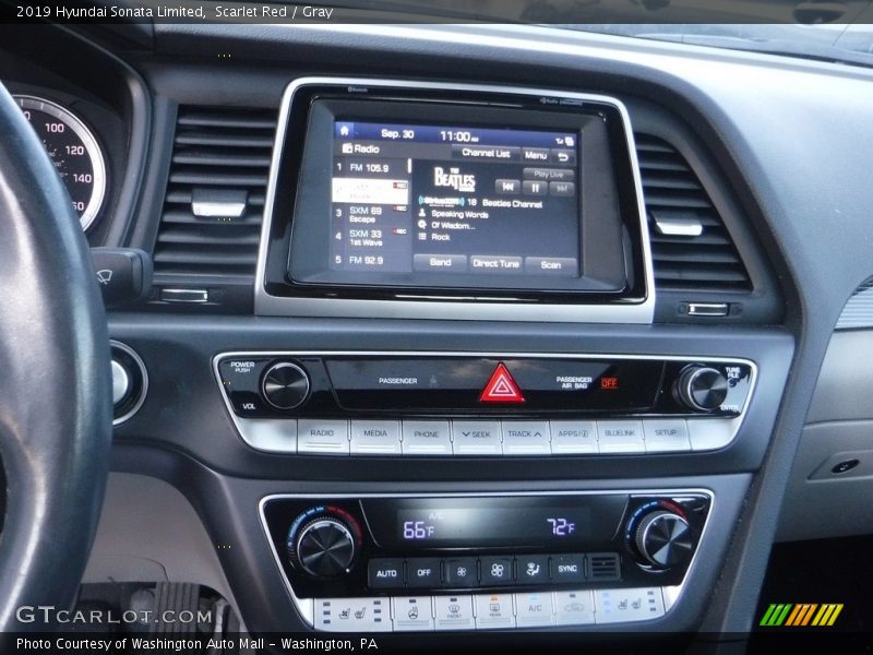 Scarlet Red / Gray 2019 Hyundai Sonata Limited