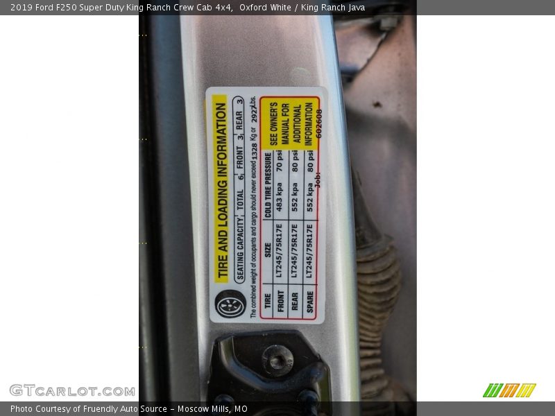Oxford White / King Ranch Java 2019 Ford F250 Super Duty King Ranch Crew Cab 4x4