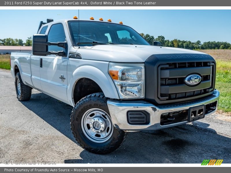 Oxford White / Black Two Tone Leather 2011 Ford F250 Super Duty Lariat SuperCab 4x4