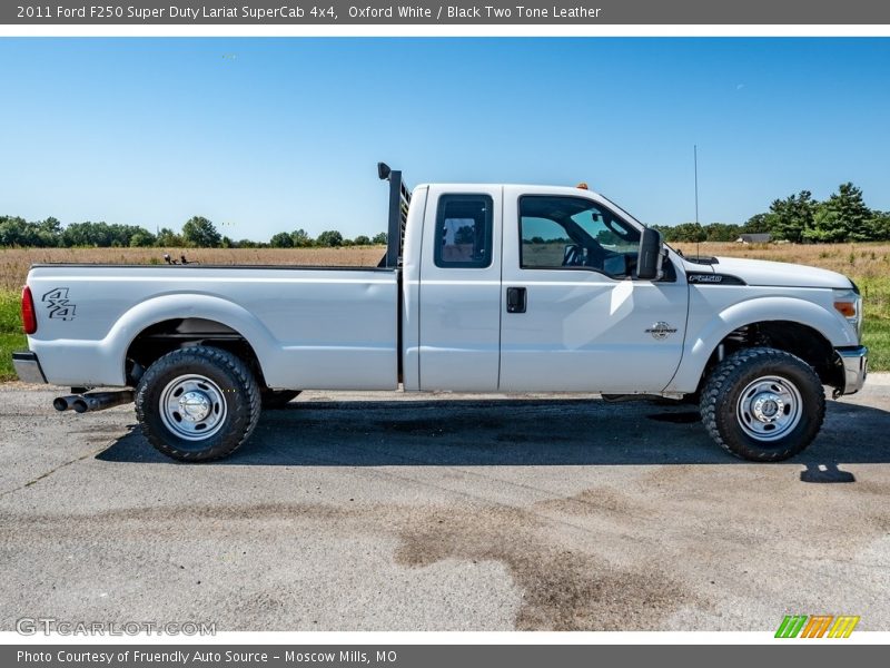 Oxford White / Black Two Tone Leather 2011 Ford F250 Super Duty Lariat SuperCab 4x4