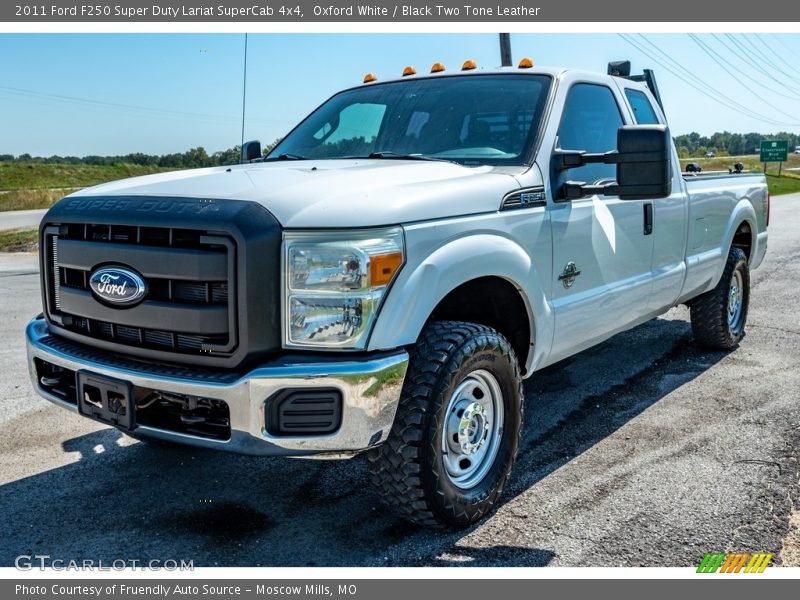 Oxford White / Black Two Tone Leather 2011 Ford F250 Super Duty Lariat SuperCab 4x4