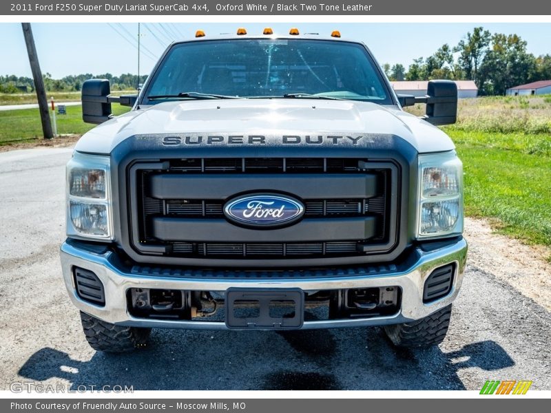 Oxford White / Black Two Tone Leather 2011 Ford F250 Super Duty Lariat SuperCab 4x4