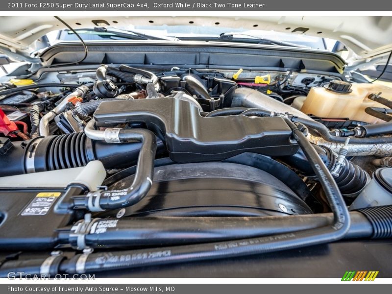 Oxford White / Black Two Tone Leather 2011 Ford F250 Super Duty Lariat SuperCab 4x4