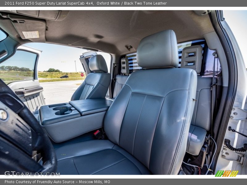Oxford White / Black Two Tone Leather 2011 Ford F250 Super Duty Lariat SuperCab 4x4