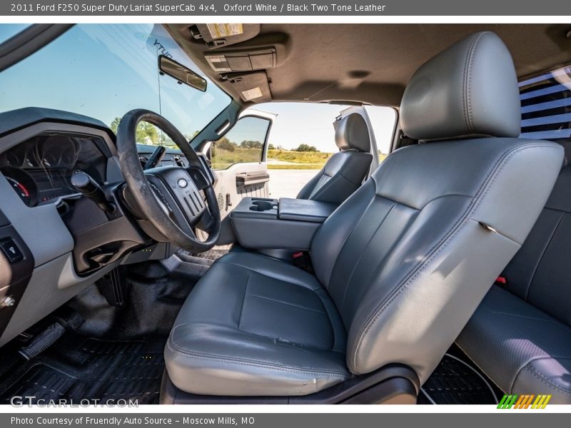 Oxford White / Black Two Tone Leather 2011 Ford F250 Super Duty Lariat SuperCab 4x4