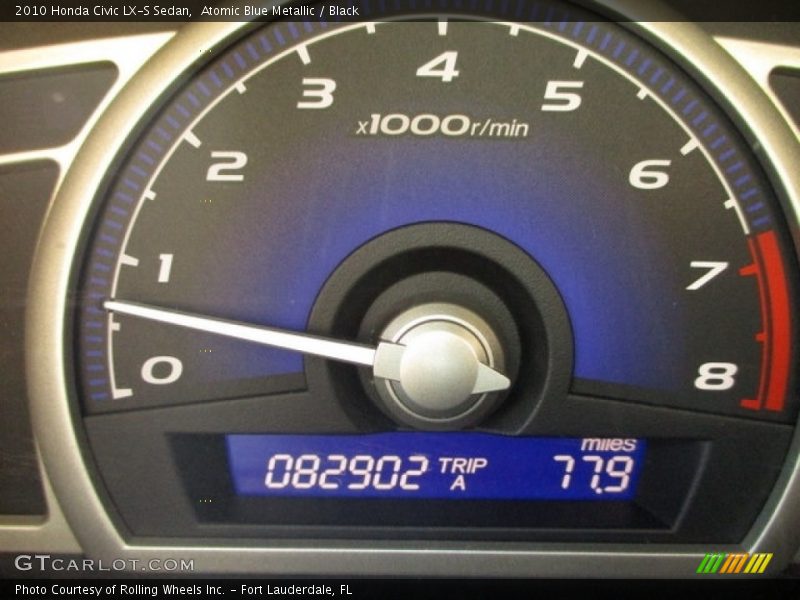 Atomic Blue Metallic / Black 2010 Honda Civic LX-S Sedan