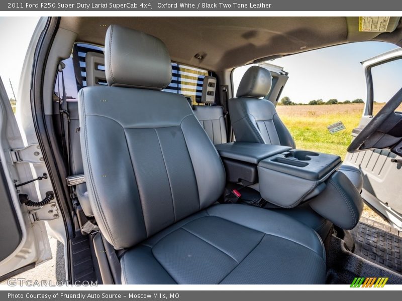 Oxford White / Black Two Tone Leather 2011 Ford F250 Super Duty Lariat SuperCab 4x4